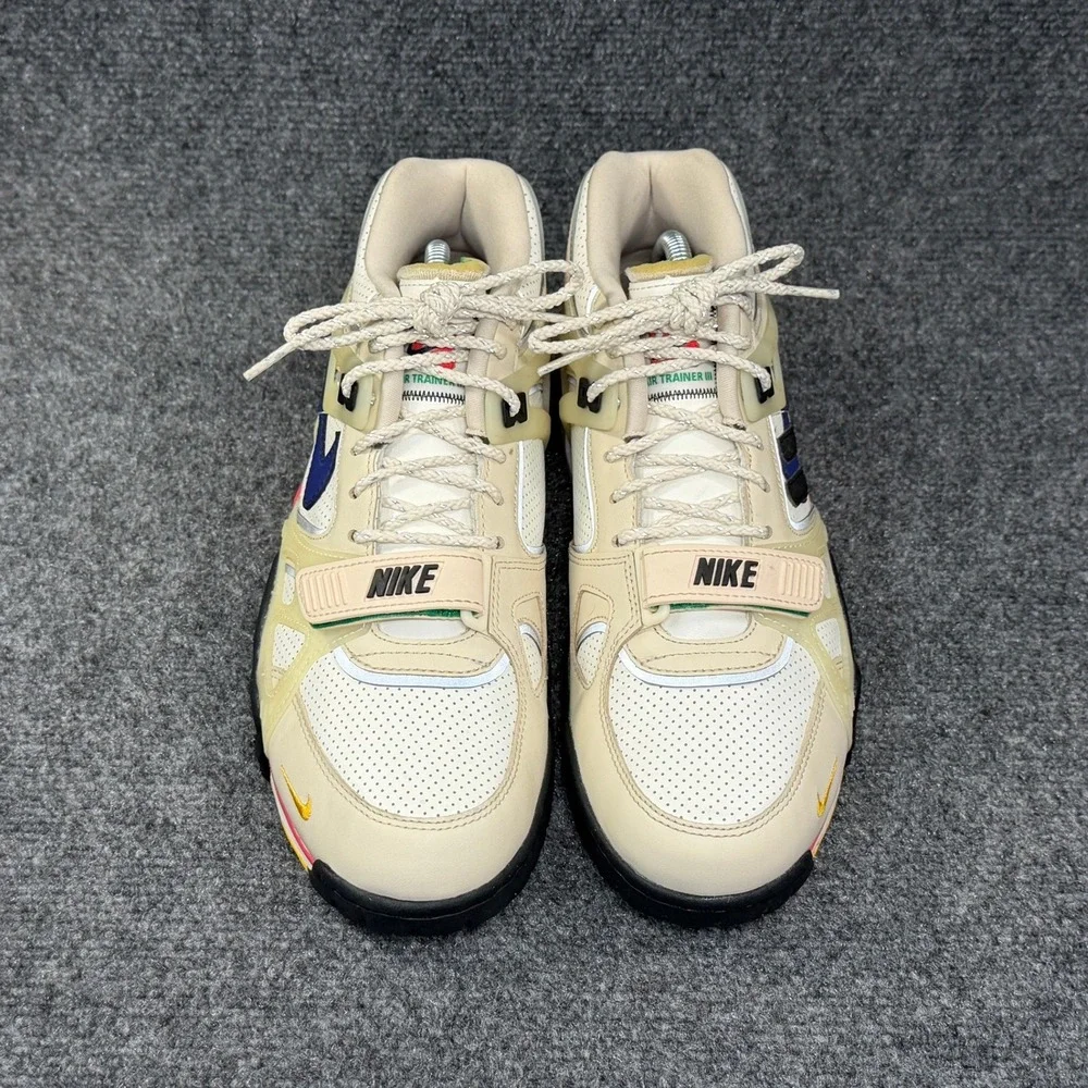 Nike Air Trainer 3 Saquon Barkley Shoes Men's 9 Tan Blue Retro Athletic Sneakers